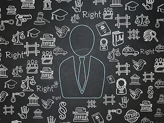 Image showing Law concept: Business Man on School Board background