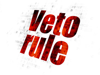 Image showing Political concept: Veto Rule on Digital background