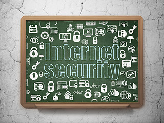 Image showing Privacy concept: Internet Security on School Board background