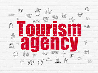 Image showing Travel concept: Tourism Agency on wall background