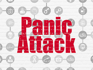 Image showing Medicine concept: Panic Attack on wall background