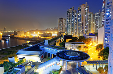Image showing hong kong public estate at night