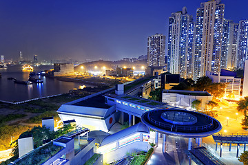 Image showing hong kong public estate at night