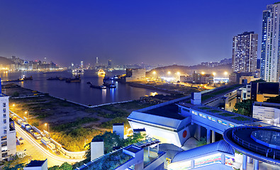 Image showing hong kong public estate at night