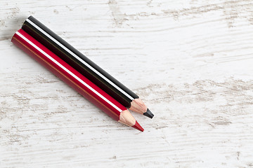 Image showing Black and Red Pencils