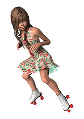 Image showing Girl on Inline Skates