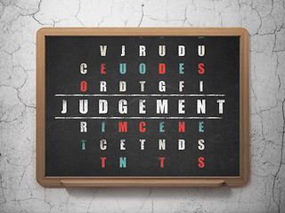 Image showing Law concept: Judgement in Crossword Puzzle