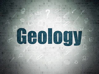 Image showing Studying concept: Geology on Digital Paper background