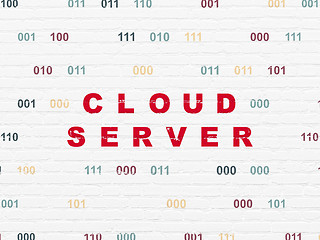 Image showing Cloud networking concept: Cloud Server on wall background