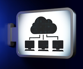 Image showing Cloud computing concept: Cloud Network on billboard background