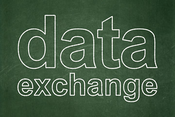 Image showing Data concept: Data Exchange on chalkboard background