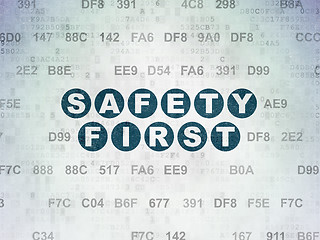 Image showing Security concept: Safety First on Digital Paper background