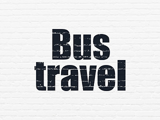 Image showing Travel concept: Bus Travel on wall background