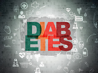Image showing Medicine concept: Diabetes on Digital Paper background