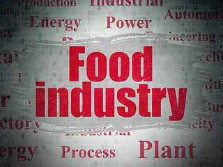 Image showing Industry concept: Food Industry on Digital Paper background