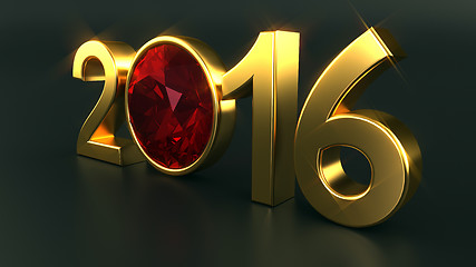 Image showing New year 2016 ruby