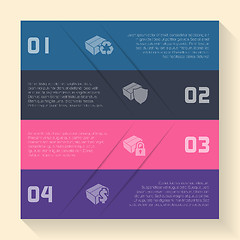 Image showing Infographic design with box icons