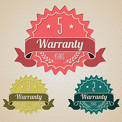 Image showing Various flat warranty icons