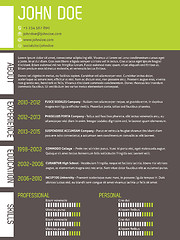 Image showing Modern cv resume with simplistic design