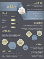 Image showing Modern cv resume template with ribbon header