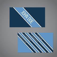 Image showing Simplistic business card with stripe design