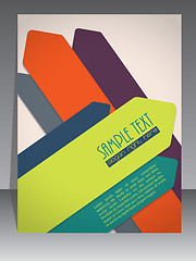 Image showing Colorful brochure design with arrow elements