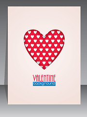 Image showing Greeting card with heart shape for Valentines day