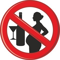Image showing No alcohol for pregnant women