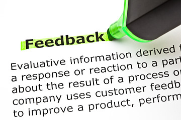 Image showing Feedback Definition