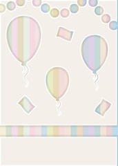 Image showing balloons cut in the paper
