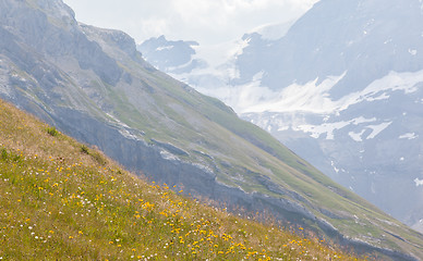 Image showing Typical view of the Swiss alps