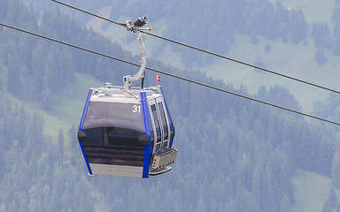 Image showing Ski lift cable booth or car