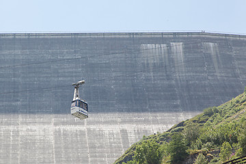 Image showing Grande Dixence, Switzerland - 20 july, 2015: Skilift at the Gran