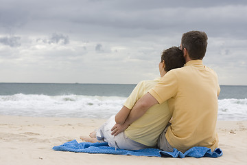 Image showing Couple on the beach