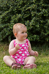 Image showing Happy cute little girl outdoor