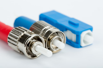 Image showing fiber optic connectors, ST, SC and FC