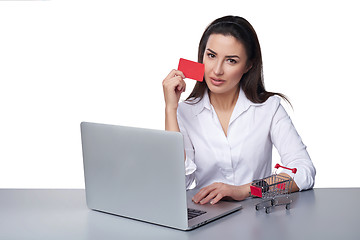 Image showing Online payment shopping concept.