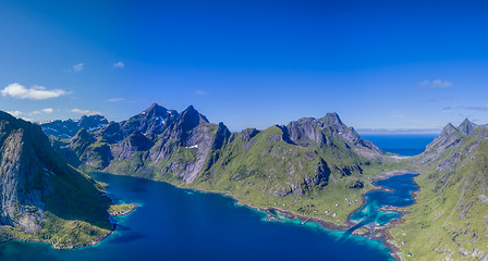 Image showing Fjords from air