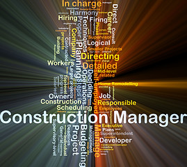 Image showing Construction manager background concept glowing