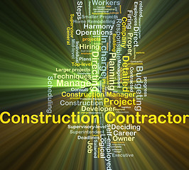 Image showing Construction contractor background concept glowing