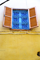 Image showing  window in  africa and old   wal brick historical