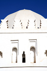 Image showing  muslim the   symbol  in  minaret religion and  blue    sky