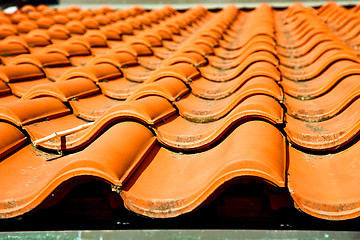 Image showing old roof in  the line   diagonal architecture