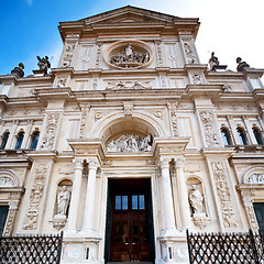 Image showing column old architecture in italy europe milan religion       and