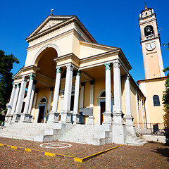 Image showing column old architecture in italy europe milan religion       and