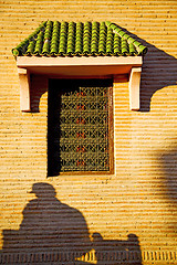 Image showing  window in morocco   and old wal brick historical