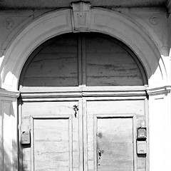 Image showing old   door    in italy old ancian wood and traditional  texture 