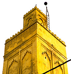 Image showing  muslim   in   mosque  the history  symbol morocco  africa  mina