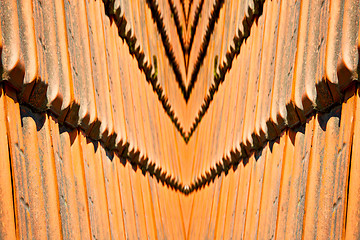 Image showing old roof in italy the line and texture of diagonal architecture