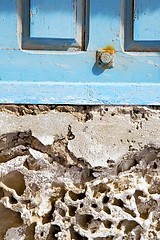 Image showing rusty  brown    morocco in africa the old concrete wall